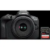 Canon Eos R100 + Rf-s 18-45mm 64 Gb Sd Kaart Hybride Camera