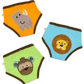 Zoocchini set van 3 oefenbroekjes - Organic katoen - Safari - Jongens - 3-4 jaar
