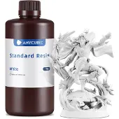Anycubic Standard Resin White 1kg – UV Resin voor LCD 3D Printers – Snelle Uitharding – Hoge Nauwkeurigheid – Lage Krimp – 365–410nm – Standaard Hars voor Miniaturen & Prototyping