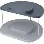 SmartaSaker - CupboardStore Organizer Draaiplateau Dubbel - Polypropyleen - Grijs