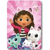 Gabby's Dollhouse Fleece deken 100 x 140 cm - Plaid - Roze - Kinderen