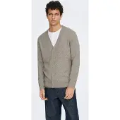 Only & Sons Gebreid vest 'ONSRAY' donkerbeige