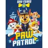 Paw Patrol One Team Fleece deken plaid 140x100cm Blauw