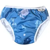 Imse Vimse Vimse Blue Whale - Wasbare Zwemluier - M | 7-10 kg - Drukknopen - Waterbestendig - OEKO-TEX gecertificeerd