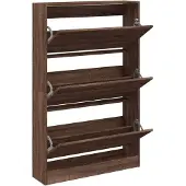 vidaXL Schoenenkast 80x21x125,5 cm bewerkt hout bruin eikenkleur