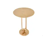 Invicta Ronde bijzettafel ELEGANCE 60cm goud metaal aluminium handgemaakt - 43613