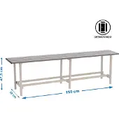 Simonlocker Desmontadas Metalen Bank 475x1500x320 Mm