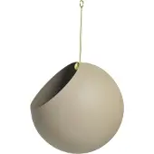 AYTM bloempot Globe, hangend, Ø 17 cm, grijs, aluminium Globe, messing / goud, Aluminium, Design