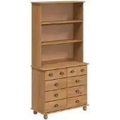 vidaXL Hutch ASKIM Honingwas 91 x 40 x 184 cm Massief grenenhout