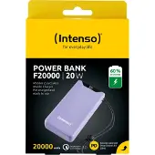 Intenso Power Bank F20000 purple Powerbank 20000 mAh Quick Charge 3.0, USB PD 3.0, PPS LiPo USB-C, USB-A Violet Statusweergave