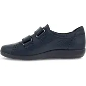 Ecco Soft 2.0 Classic leren dames sneakers met klittenband blauw maat 39