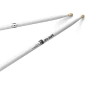 Pro Mark TX5AW-WHITE - Classic Forward 5A Painted White Hickory Drumstick Oval Wood Tip