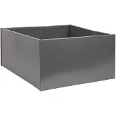 UNUS Plantenbak Bloembak Bloempot vierkant 80x80x40 cm antraciet inclusief vijverfolie