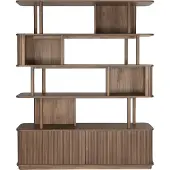 Zuiver Barbier Boekenkast/ Wandkast Walnoot
