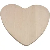Playwood houten speelgoed bord hartvormig naturel voor snacks.