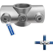 GeZu Impex Gegoten Kruisstuk Kee Klamp Ø42mm Thermisch Verzinkte Zilveren