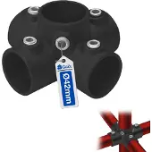 GeZu Impex Buiskoppeling 4 Weg Kruisstuk Ø42mm Hot Dip Galvanized Zwarte