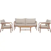 Envy Olga sofaset met kussens naturel.