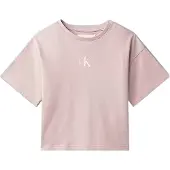 Calvin Klein T-shirt Roze Meisjes Katoen Ronde hals Effen - maat 152