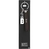 Depesche sleutelhanger Boss met kunstlederen lus en kroon detail.