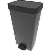Kitchen Move 70 L Grijze Plastic Keukenafvalemmer - Verrijdbaar Ontwerp