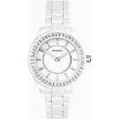 Sekonda -horloge 40687 voor dames, wit, bezet met steentjes