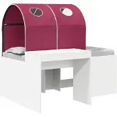vidaXL Bed met Tunnel 3 st Artisian Eik en Rood Bewerkt hout