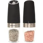 King Hoff Set van twee grinders voor zout en peper, KH-1618, Pepermolen + zoutmolen, Transparant