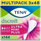 Tena Discreet Ultra Mini Plus - inlegkruisjes voor urineverlies - 144 stuks
