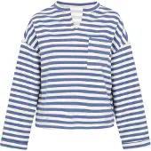 Usha Shirt 'Fashion Look' saffier / wit