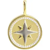 Orolino Anhänger 375 Gold zweifarbig mit Windrosen-Motiv