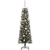 vidaXL Kunstkerstboom met 150 LED Groen 150 cm PVC en Plastic en Staal