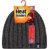 Heat Holder - Heren Geribbelde Gebreide Muts 3.4 Tog - Grijs