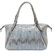 Faina Handtas blauw denim / zilver