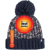 Heat Holder - Thermische warme bobbelhoed voor dames - Blauw
