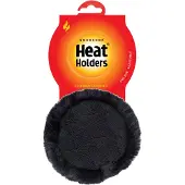 Heat Holder - Gebreide oorwarmers voor dames met imitatiebont - Zwart