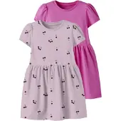 Name It Mini Jurk 'NMFVivia' groen / pastelroze / lichtroze / wijnrood