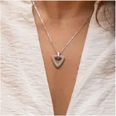 Celesta Silber Anhänger mit Kette 925 Silber weiße Zirkonia