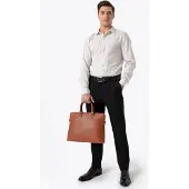 WITTCHEN - Laptoptas - Lichtbruin - Eco-leer - 16 inch