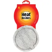 Heat Holder - Gebreide oorwarmers voor dames met imitatiebont - Lichtgrijs
