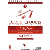 Clairefontaine schetsblok, A5 formaat, 160 g/m², 35 vellen