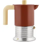 Alessi Vite PM01/3 BR Moka pot, 3 kopjes - Bruin