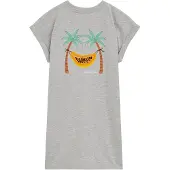 We fashion Jurk bruin / geel / lichtgrijs / groen