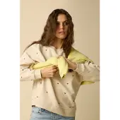 Sissy-Boy Beige sweater met embroidery | Maat: M
