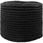 vidaXL Katoenen Touw 10 mm 100 m Zwart 100% katoen