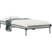 vidaXL - Bedframe - Grijs - Sonoma - 80 - x - 200 - cm - Bewerkt - hout