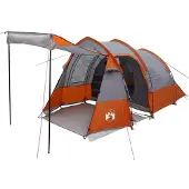 vidaXL Tunneltent Grijs en Oranje 390 x 215 x 152 cm