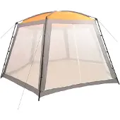 vidaXL Zwembadtent 590x520x250 cm stof grijs