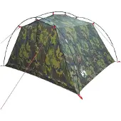 vidaXL Tunneltent 4-persoons Camouflage 185T Polyester met PU Coating