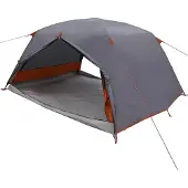 vidaXL Backpacking Tent 4-persoons Grijs en Oranje